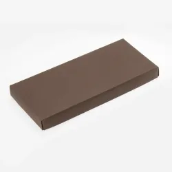 18 Choc Brown Ribbed Folding Lid